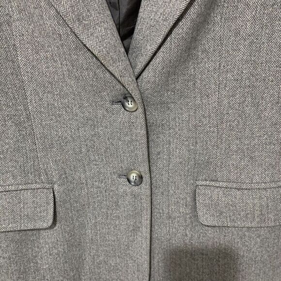 Vintage Pendleton | Blazer Wool Gray Two Buttons Pockets- Medium Small Petite ? - Picture 3 of 6